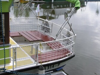 Přední sezení Půjčovna hausbotů Baťův kanál - hausbot Amálka